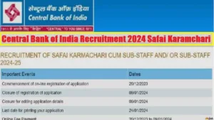 Central Bank of india recruitment 2024